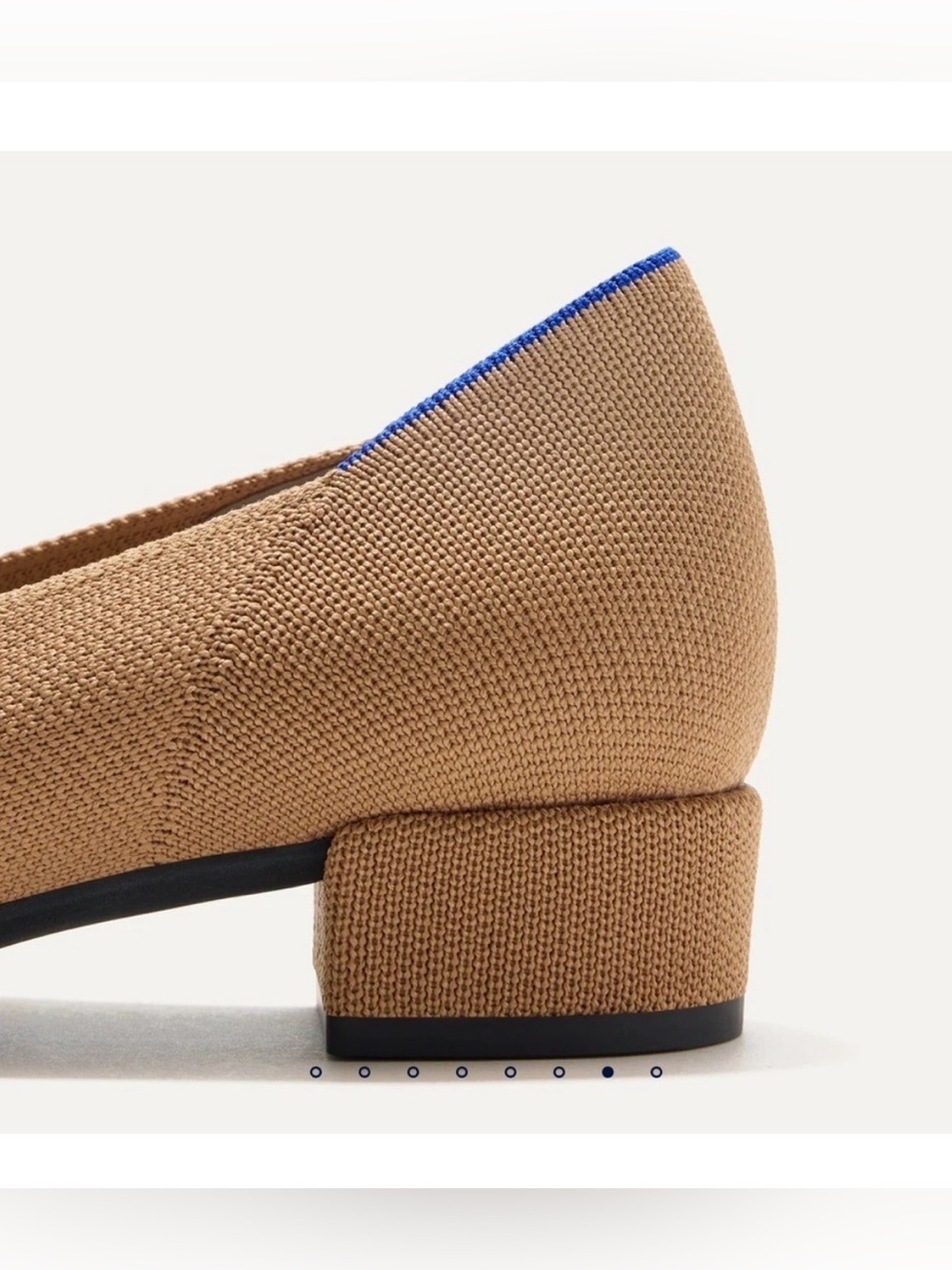 Rothy’s The High Point Wren Captoe Flats 8.5 Camel & Black NIB $190 Retail - Picture 6 of 10